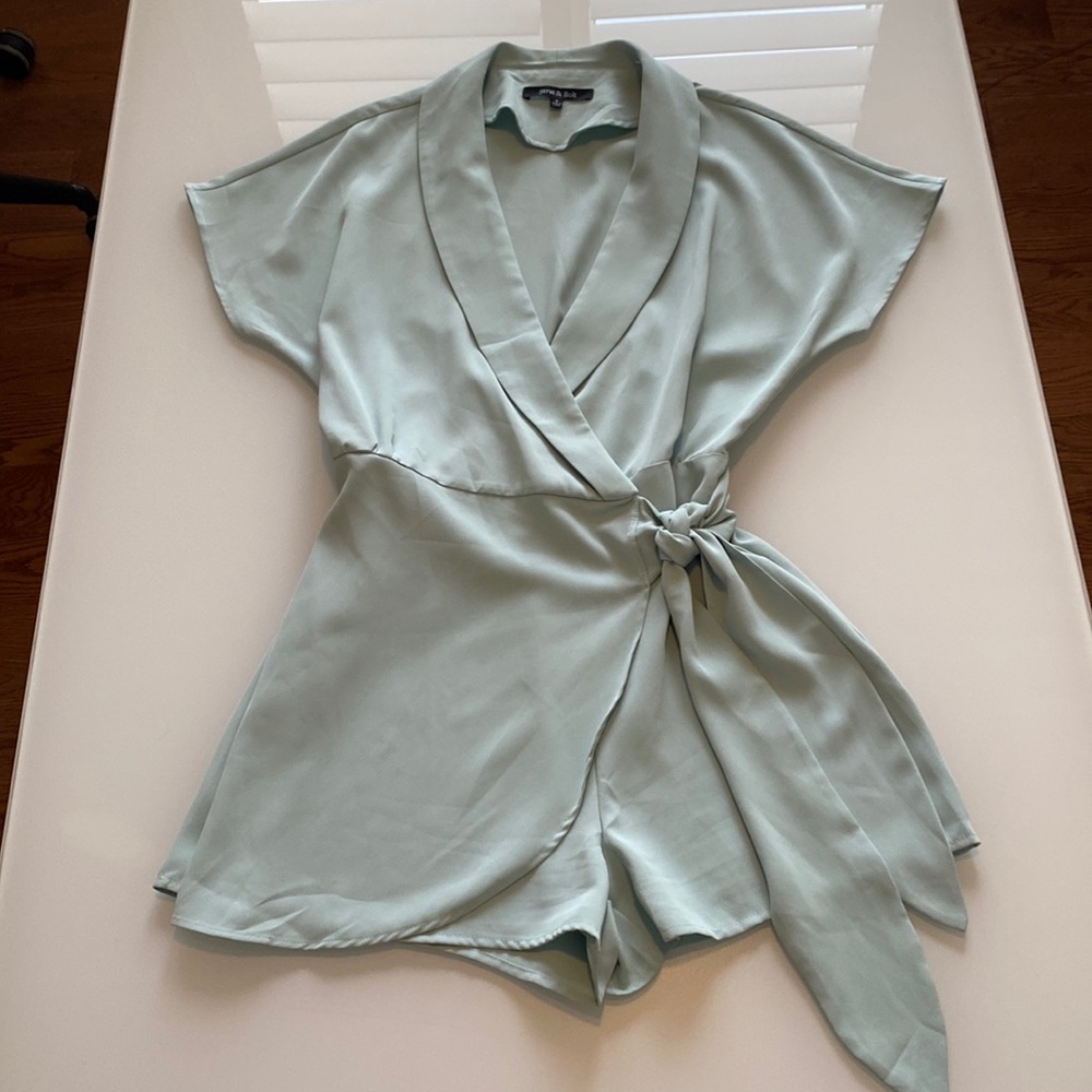 Mint Wrap Romper